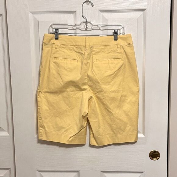 Talbots | Women’s Casual  Butter Yellow Stretch 10.5” Bermuda Shorts Size 8 - Picture 2 of 13